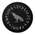 Odin Raven Crow Viking Mythology runes runic Ceramic Knob | Zazzle