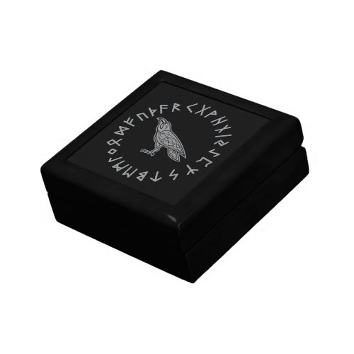 Odin Raven Crow Viking Mythology runes runic Gift Box