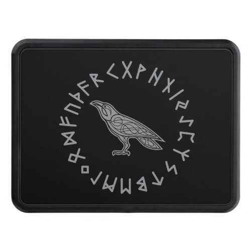 Odin Raven Crow Viking Mythology runes runic Hitch Cover