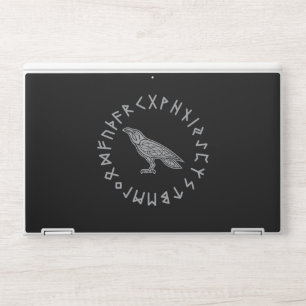 Odin Raven Crow Viking Mythology runes runic HP Laptop Skin