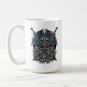 Odin ravens and swords Viking Mythology USA flag Coffee Mug