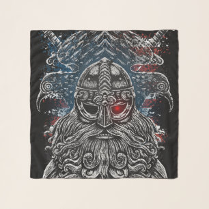 Odin ravens and swords Viking Mythology USA flag Scarf