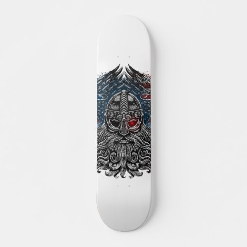 Odin ravens and swords Viking Mythology USA flag Skateboard
