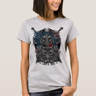 Odin ravens and swords Viking Mythology USA flag T-Shirt