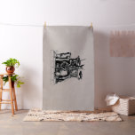 Odin ravens on his stone throne viking mythology fabric