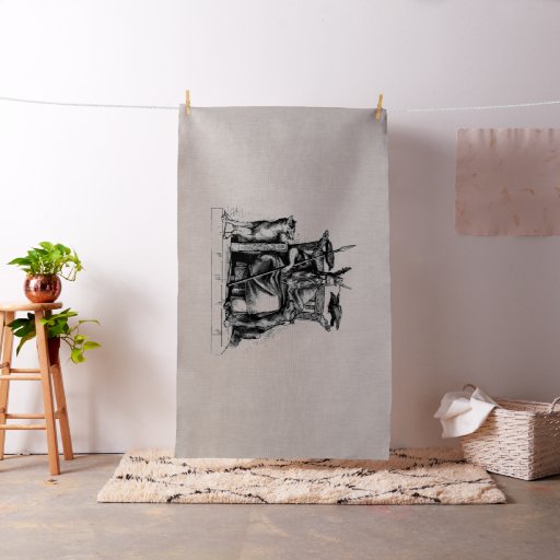 Odin ravens on his stone throne viking mythology fabric