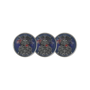 Odin ravens swords Viking Mythology Australia flag Golf Ball Marker