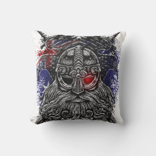 Odin ravens swords Viking Mythology Australia flag Throw Pillow