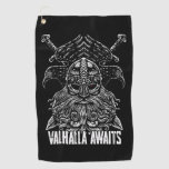 Odin ravens Viking Mythology Valhalla awaits Golf Towel