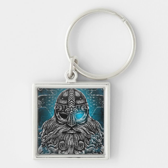 Odin ravens Viking Mythology Valhalla awaits Keychain (Front)