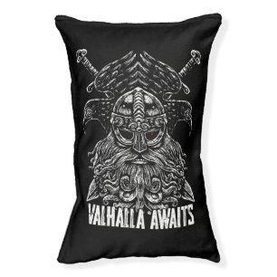 Odin ravens Viking Mythology Valhalla awaits Pet Bed