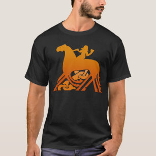 Odin Riding on Sleipnir Viking Mythology T-Shirt