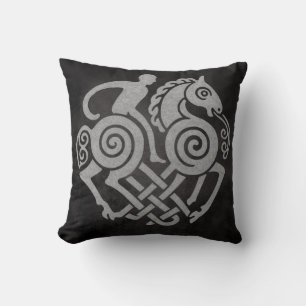Odin Riding Sleipnir – Norse Mythology Viking Art Throw Pillow