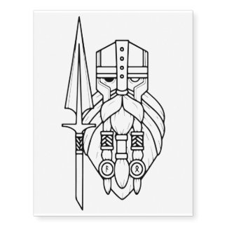 Odin spear gungnir norse viking heathen pagan temporary tattoos
