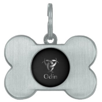 Odin- The Graphic Is A Symbol Of The Horns Of Odin Pet Id Tag by ShawlinMohd at Zazzle
