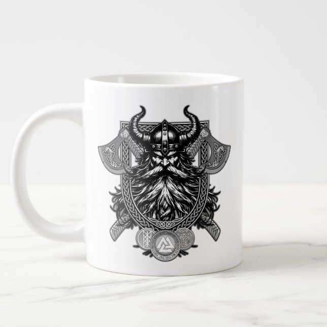 Odin Viking Warrior Giant Coffee Mug (Left)