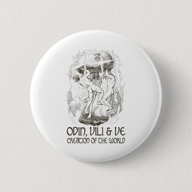 Odin, Vili and Ve Button (Front)