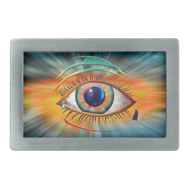 Odin's Eye Oblong Belt Buckle (Front)