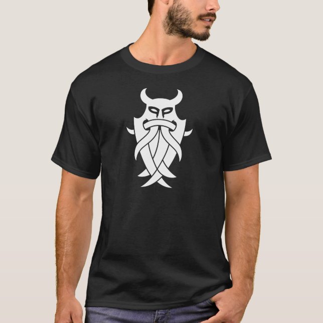 Odin's Mask Tribal (black) T-Shirt (Front)