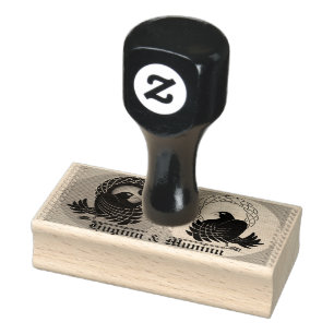 Odin's Ravens Huginn and Muninn Rubber Stamp
