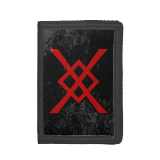 Odin's Spear (red & black, distressed) Tri-fold Wallet