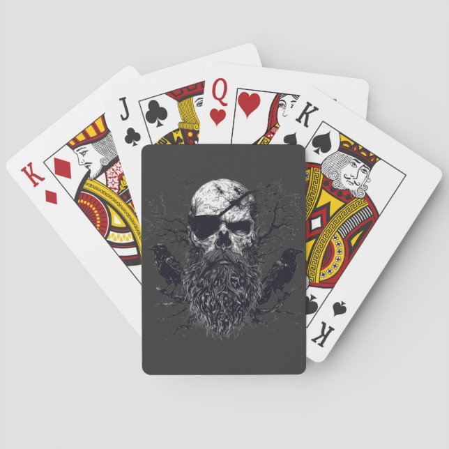 Odin's Whisper: Viking Spirit Invocation Poker Cards (Back)