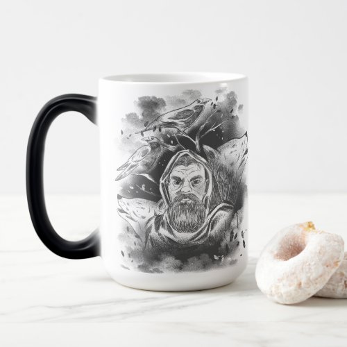 Odins wolves hand drawn      magic mug