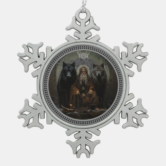 Odin's Wolves Ornament (Front)