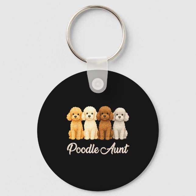 Odle Aunt Cute Dog Lover Gift Funny Women Puppy Ow Keychain (Front)