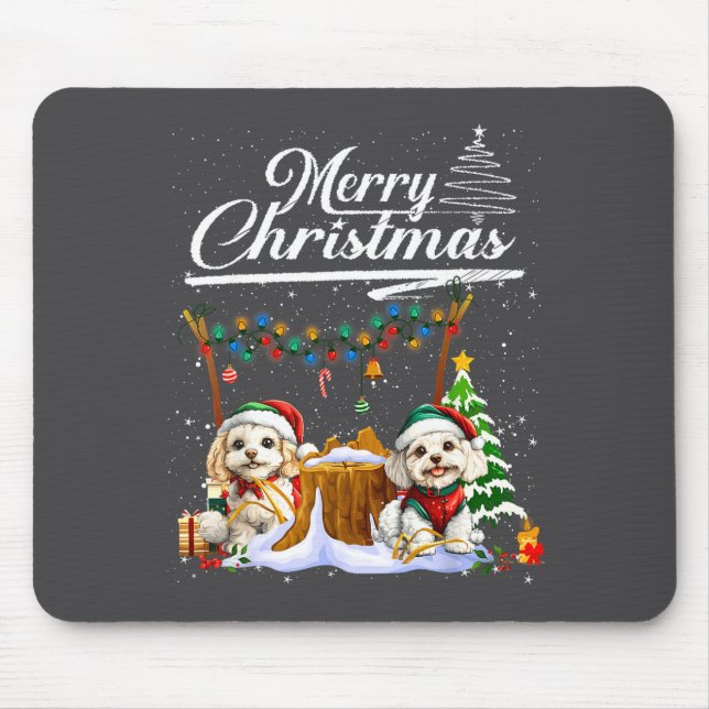 Odle Christmas Tree Lights Decorations Dog Lover X Mouse Pad (Front)