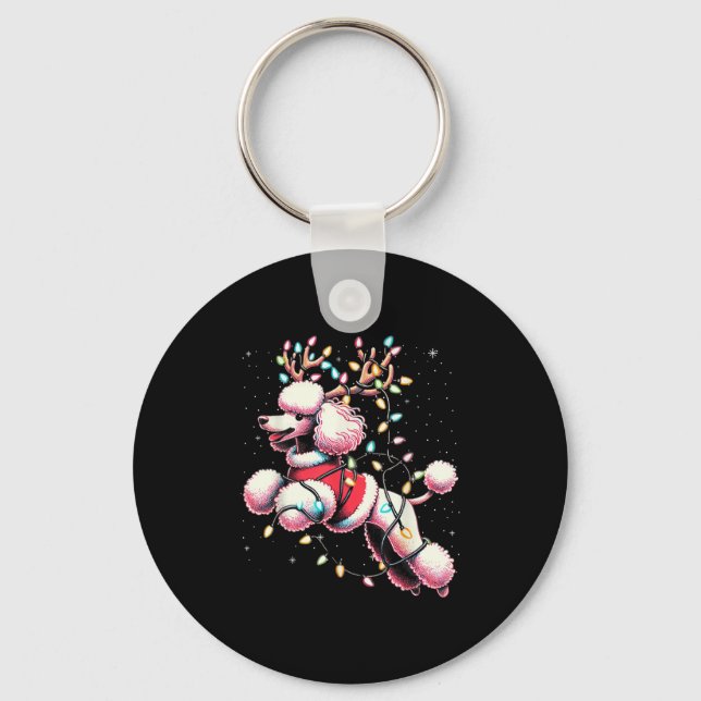Odle Santa Christmas Tree Lights, Funny Ugly Pajam Keychain (Front)