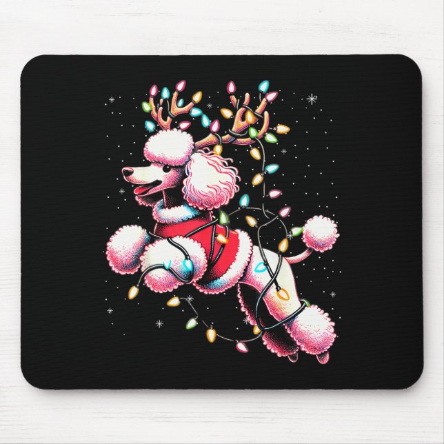 Odle Santa Christmas Tree Lights, Funny Ugly Pajam Mouse Pad (Front)