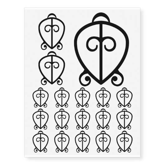 Odo Nnyew Fie Kwan | Power of Love Symbol Temporary Tattoos (Front)