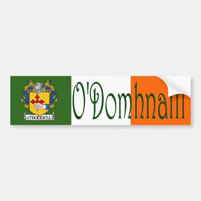 O'Donnell Clan Irish/English Bumper Sticker (Front)