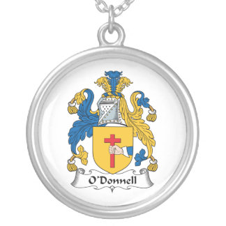 O'Donnell Family Crest Silver Plated Necklace