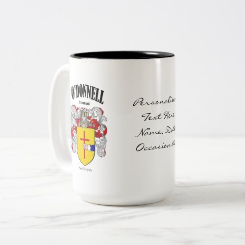 ODonnell Family Crest Translation  Meaning Two_Tone Coffee Mug