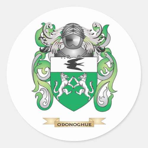 ODonoghue Coat of Arms Family Crest Classic Round Sticker