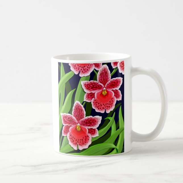 Odontoglossum Orchid Flowers Coffee Mug (Right)