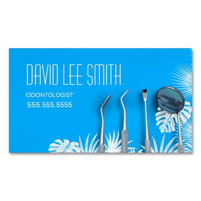 Odontologist Dental Dentist Business Card Magnet (Front)