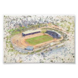 Odsal Stadium, Bradford Aerial Art Photo Print