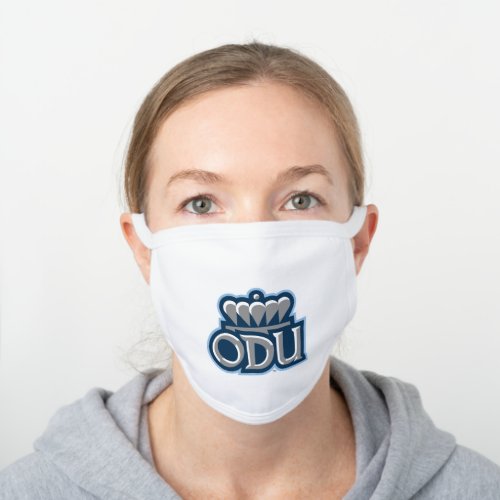 ODU _ Old Dominion Logo White Cotton Face Mask