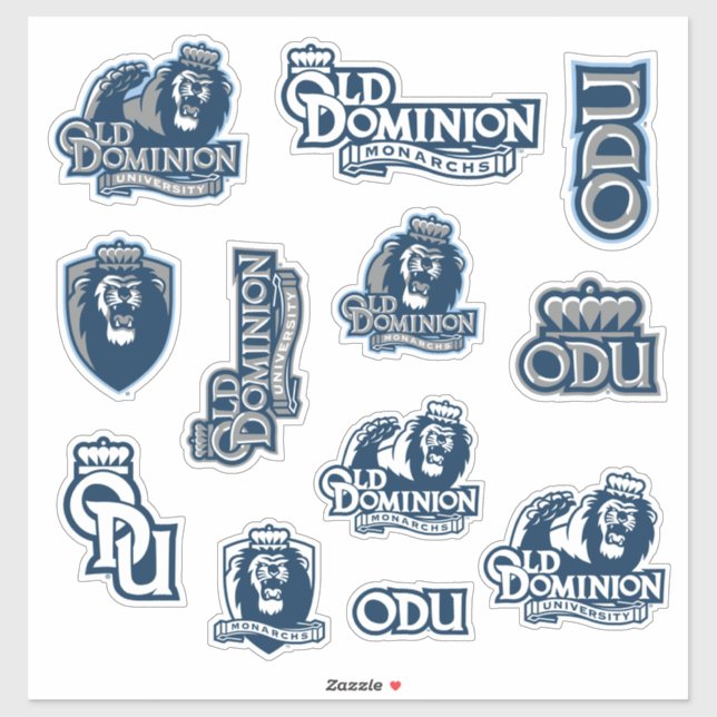 ODU Old Dominion University Logos Sticker (Sheet)