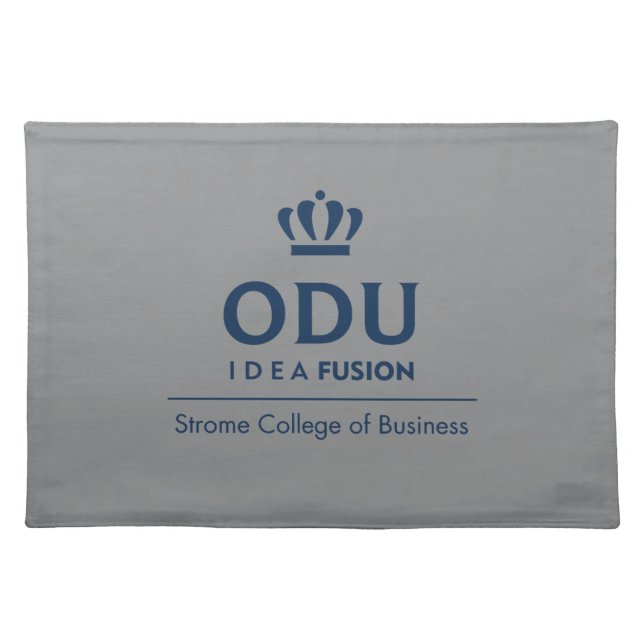ODU Stacked Logo - Blue Cloth Placemat (Front)