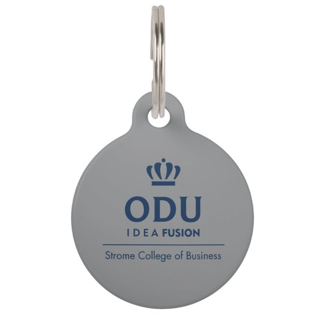 ODU Stacked Logo - Blue Pet Name Tag (Front)