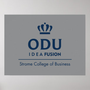 ODU Stacked Logo - Blue Poster