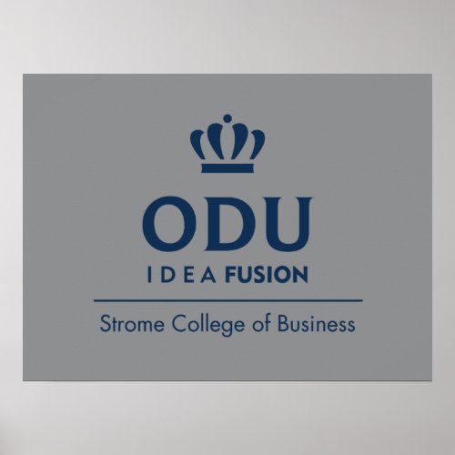 ODU Stacked Logo _ Blue Poster