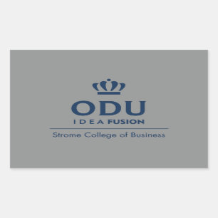 ODU Stacked Logo - Blue Rectangular Sticker