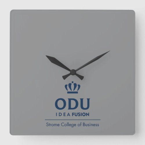 ODU Stacked Logo _ Blue Square Wall Clock