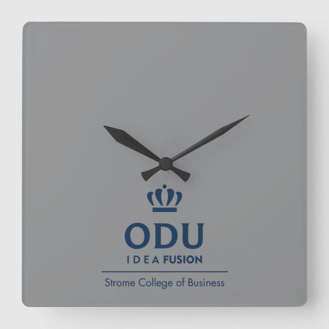 ODU Stacked Logo - Blue Square Wall Clock (Front)