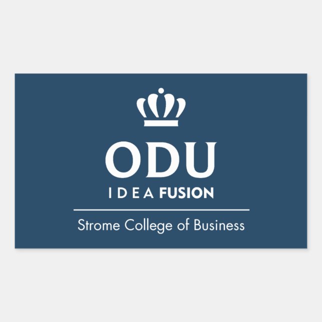 ODU Stacked Logo Rectangular Sticker (Front)